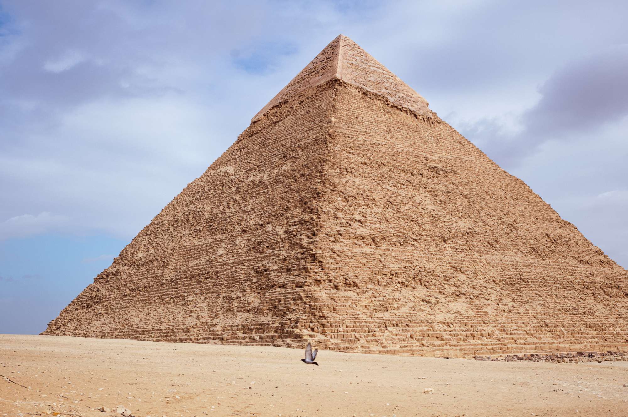 Pyramids and surrounding desert