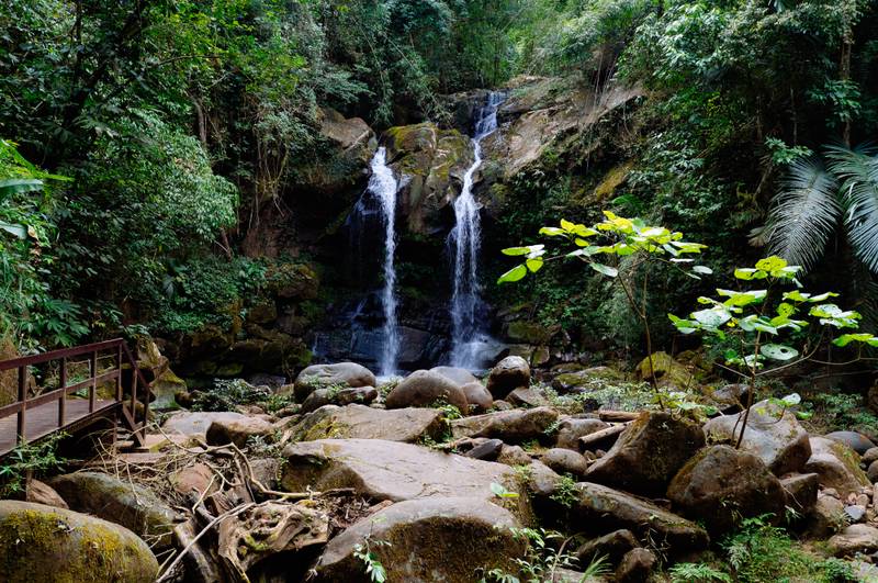 The waterfall at the end of the hike