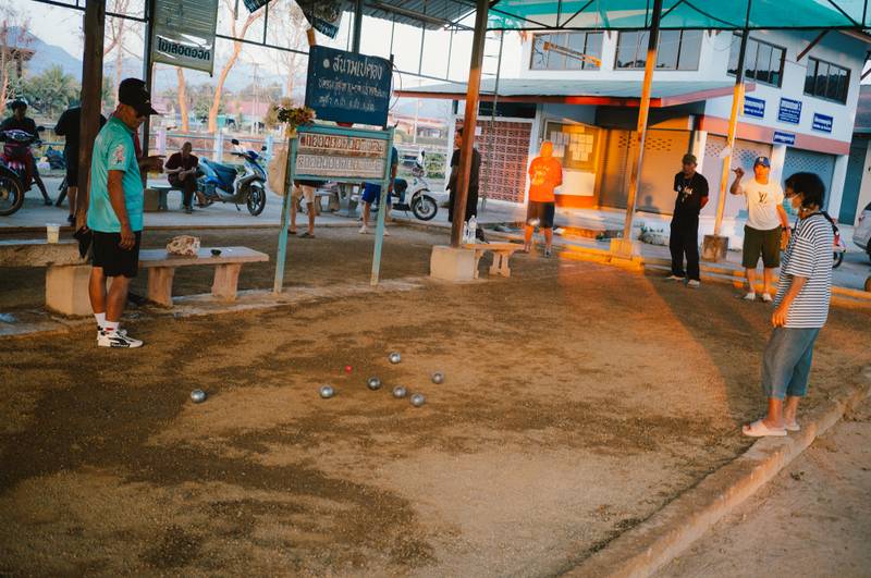 Locals playing petanque