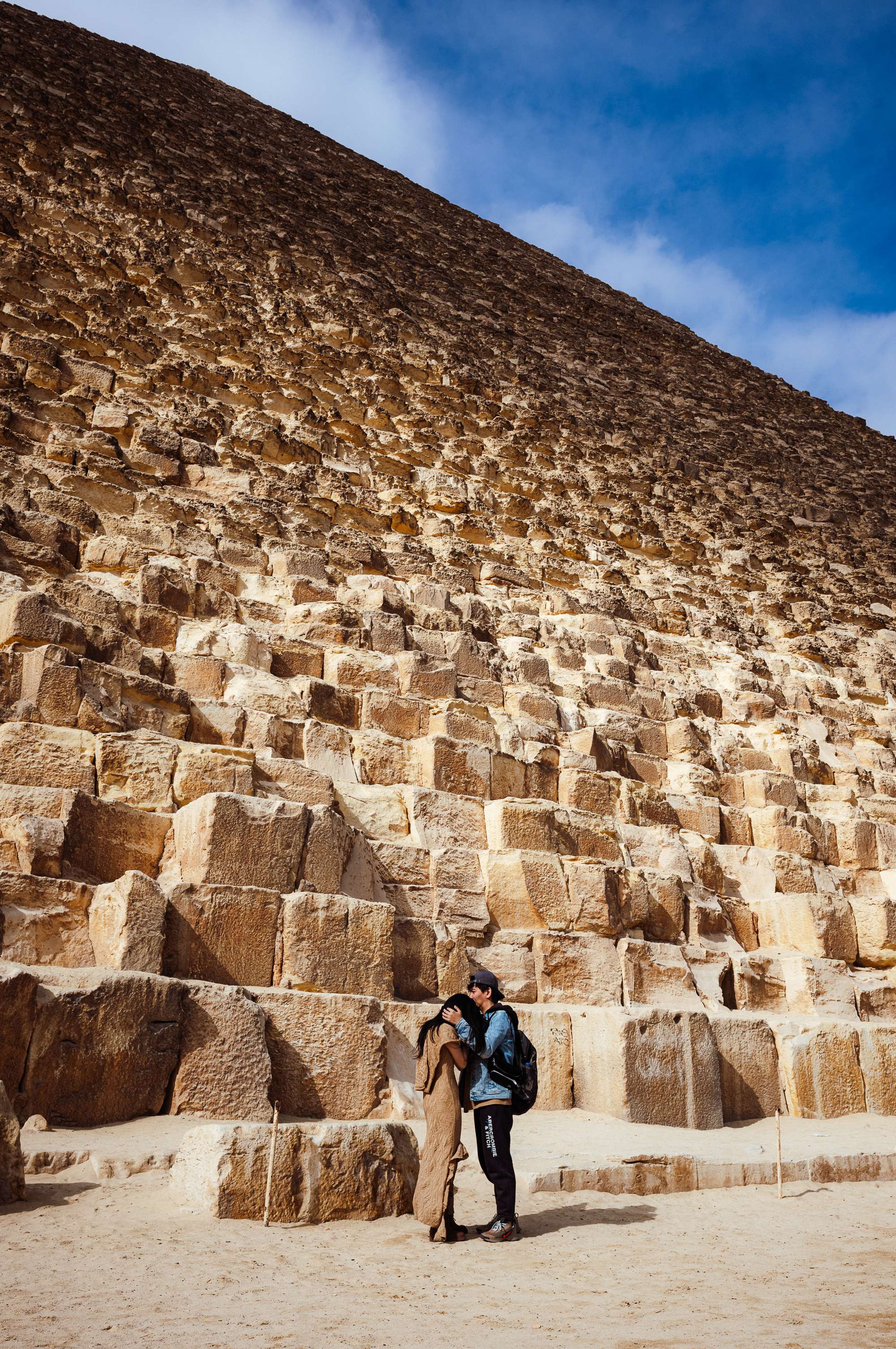 Closer view of the pyramids