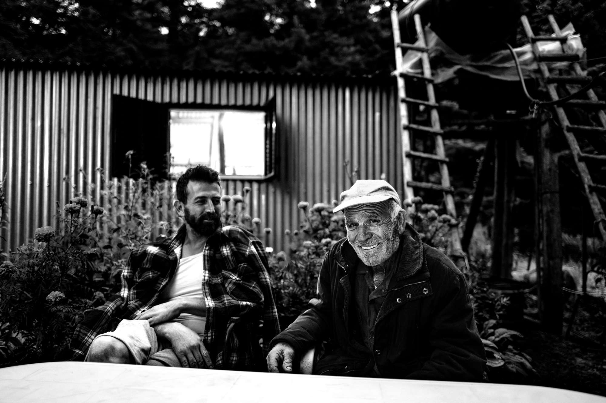 Barba Mitsos in his mountain cabin