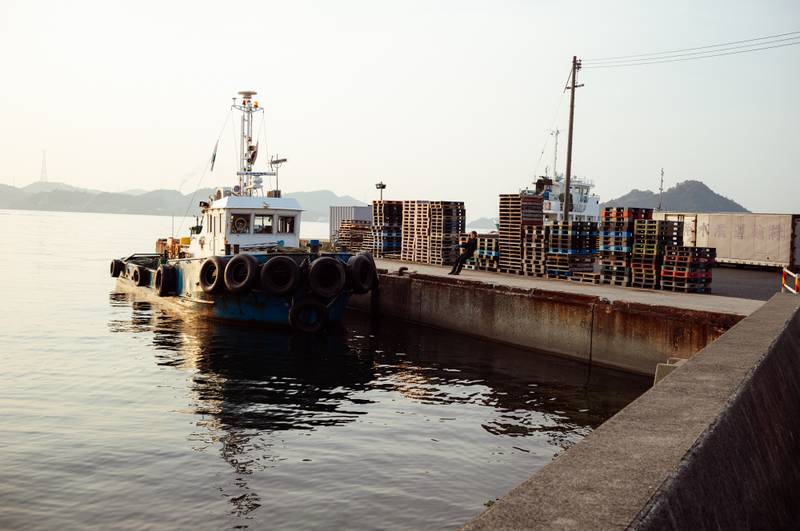 Ferry crossing the Seto Inland Sea toward Naoshima